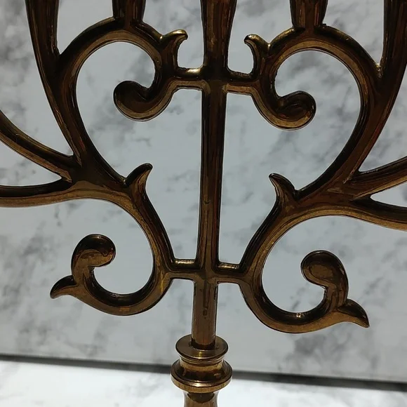 Menorah 9 branch candle holder solid brass